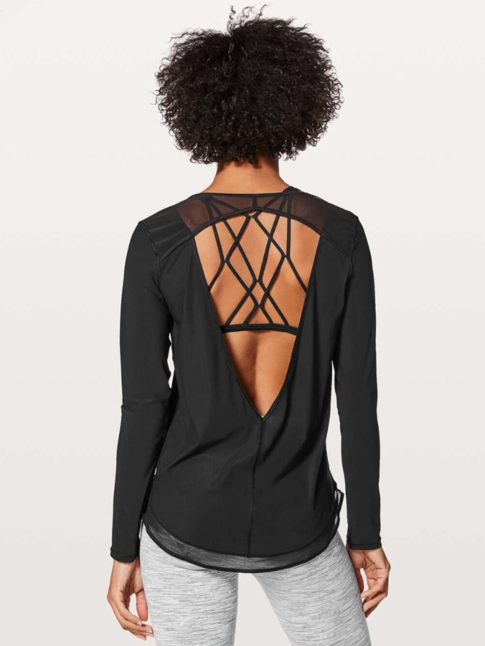 Lululemon Mix & Mesh Long Sleeve-Black